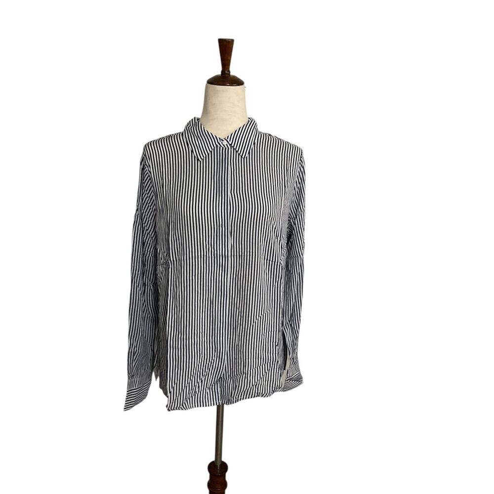 Philosophy Blue Striped Button Down Shirt Sz XS - Picture 3 of 13